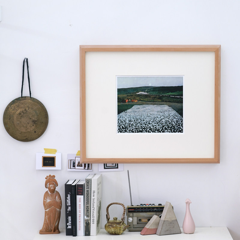 K型号 实木相框定制装裱画框外框架任意尺寸拼图框婚纱挂墙创意