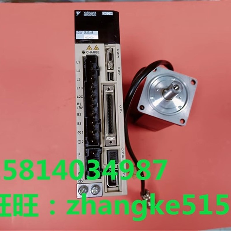 安川伺服电机SGDV-2R8A01B002000+SGMJV-04ADE6S拆机包好 议价