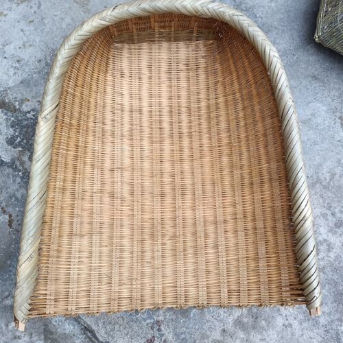 贵州纯手工编织竹编细蔑撮箕全青皮制作酒糟箕稻谷撮箕小麦油菜萁