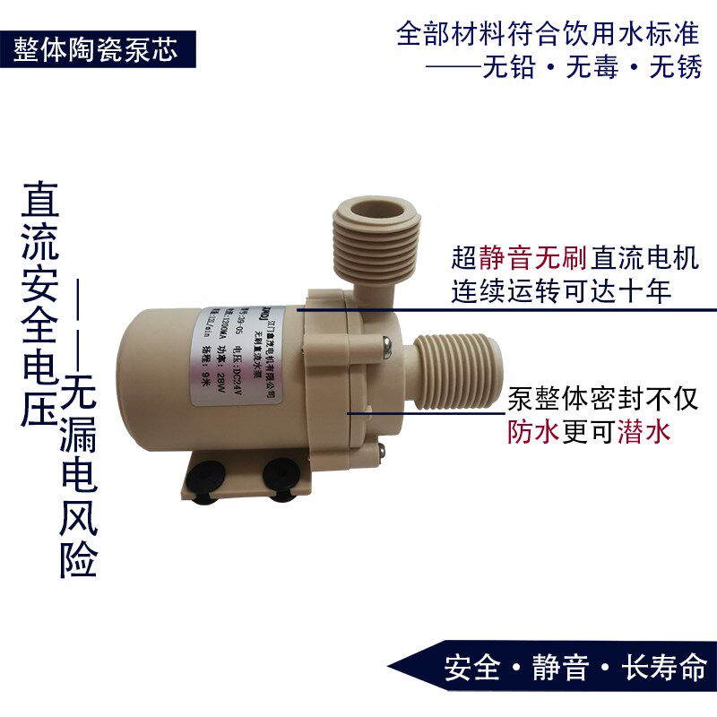 食品级抽水微型水陆两用12V直流无刷静音小水泵果汁机咖啡机饮料