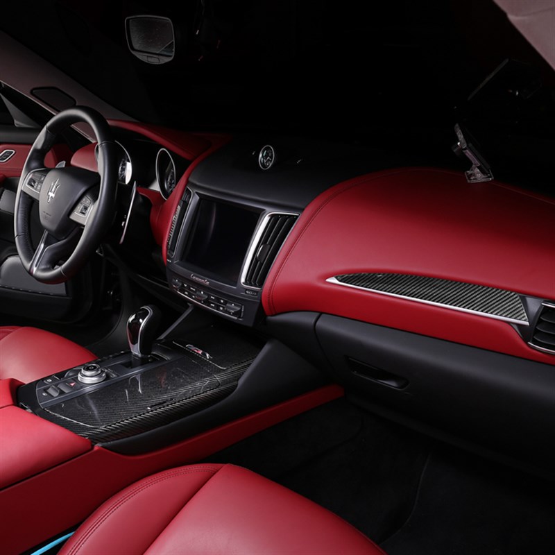 玛莎拉蒂levante改装碳纤维内饰后视镜 莱万特门拉手天线方向盘盖