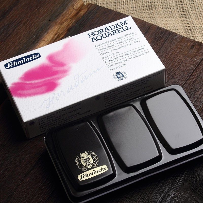 进口史明克大师级固体水彩颜料套装学院级24/36/48色大史半块全块