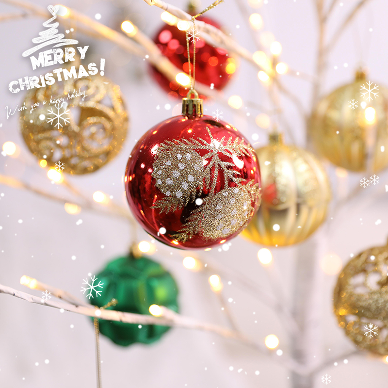 耶诞树装饰吊球圆球耶诞节DIY装饰品耶诞小氛围场景布置道具餐