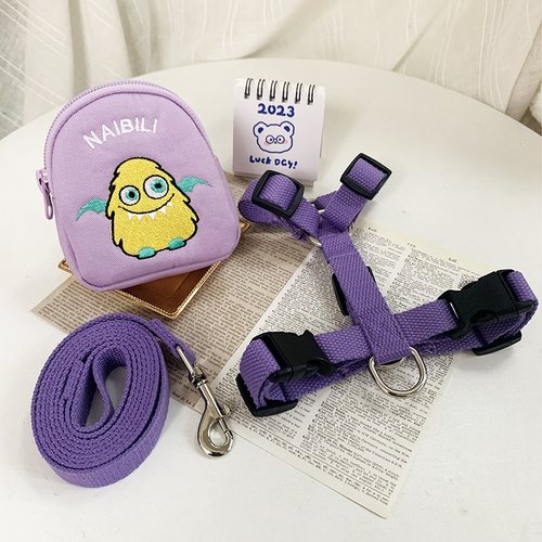 狗狗小书包小型犬泰迪柯基柴犬法斗宠物自背包狗背包式牵引绳带包