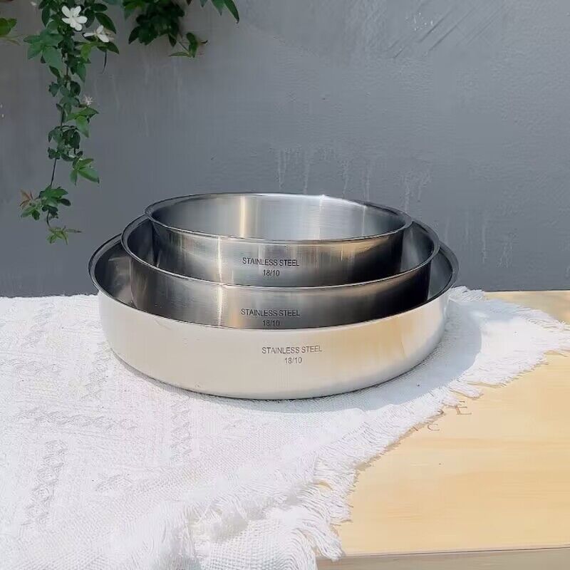304不锈钢大圆盘蒸年糕凉皮蒸盘水果盘子盛海鲜深盘面皮锣烤盘