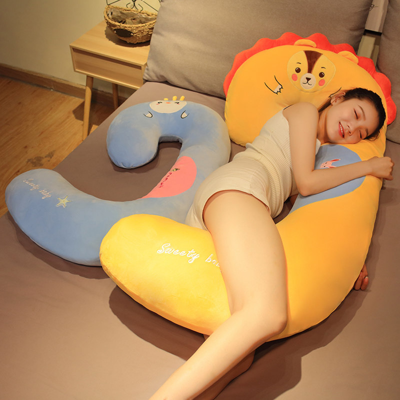 抱枕女生睡觉侧睡夹腿枕头卡通孕妇靠枕床上靠垫托腹枕孕期护腰垫