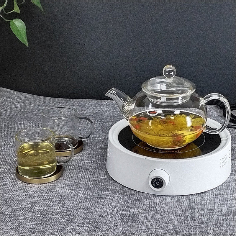 雅风玻璃茶壶耐高温加厚沏泡煮茶壶小单壶手工透明茶具套装可加热