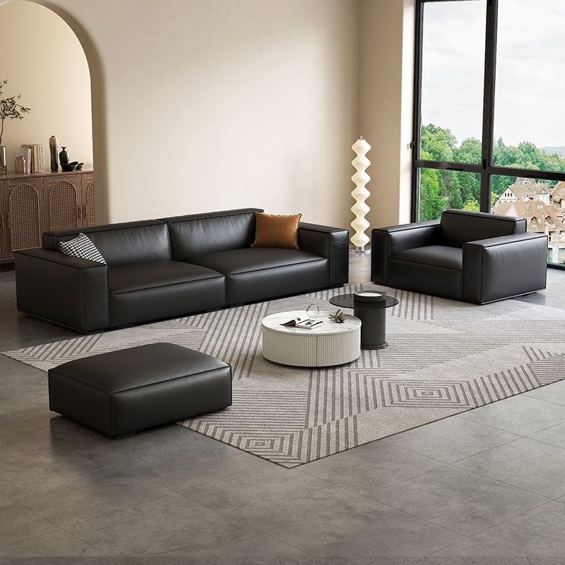 意式科技布沙发客厅小户型三四人位直排科技布豆腐块出租房沙发