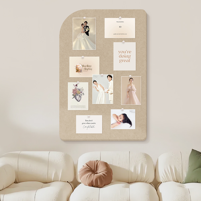 照片墙背景板软木墙板留言板记事板卧室墙面装饰毛毡板背景墙愿景