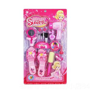 正品儿童扮家家酒玩具套组化妆美化妆台高跟鞋孩少女吹风机组女玩
