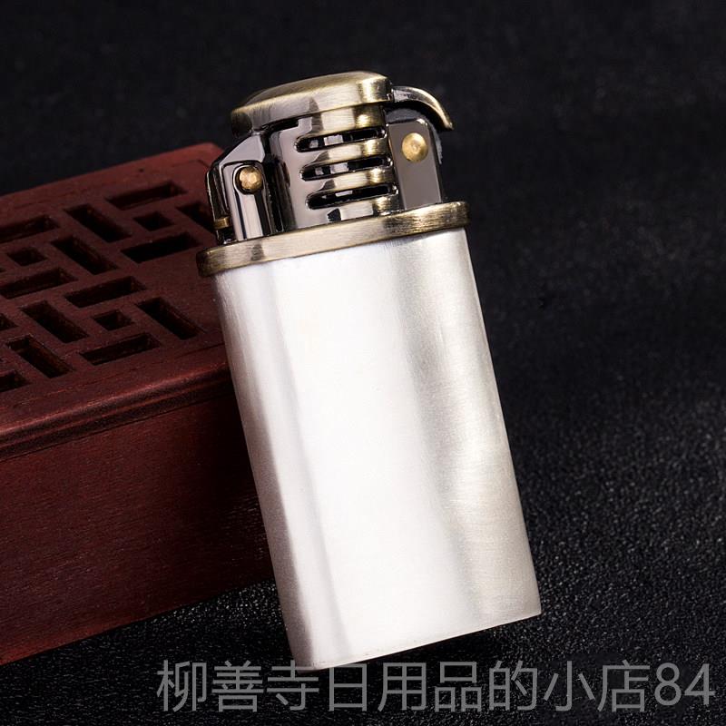 正品纯银足银打火机版防煤油机磨砂正拉丝刻字手工金火属煤风油火