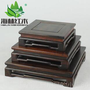 正品红木正形明方式底座花瓶盆景观音佛座像底奇石玉器紫砂壶壶底