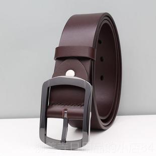 正品瓷10天过敏包退 陶扣防金属过皮敏皮带男真头8层牛皮腰带非金