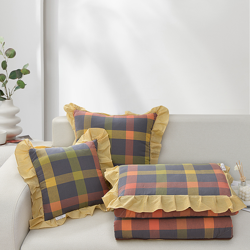 韩式花边全棉两用抱枕被水洗棉汽车靠垫二合一办公室午休空调被子