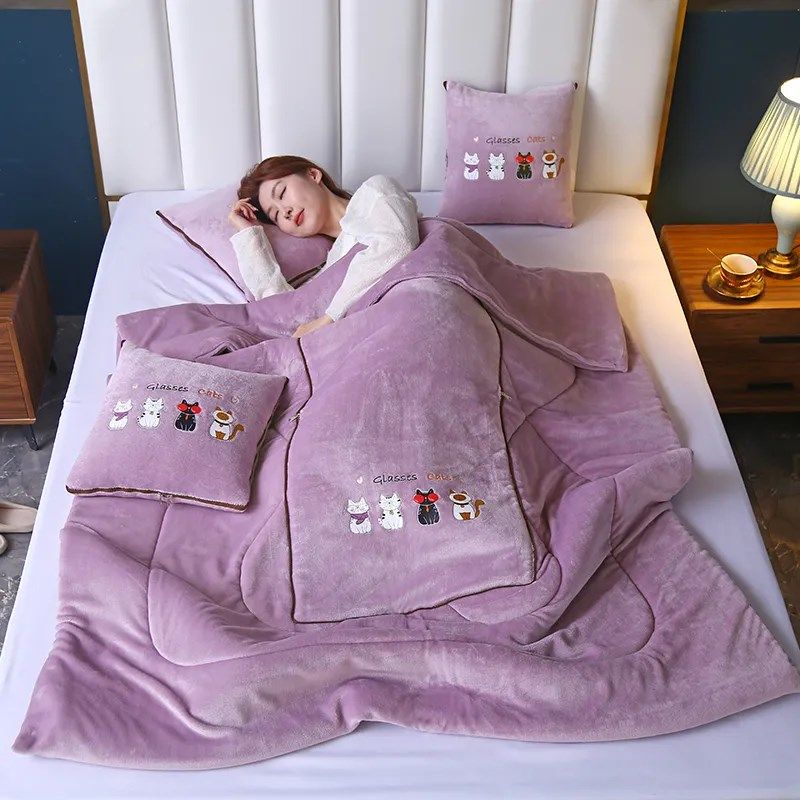 抱枕被子两用冬季加厚枕头被二合一汽车载靠垫午睡毯子沙发折叠毯,居家布艺,抱枕被,淘宝优惠券,粉丝福利购,淘宝优惠卷