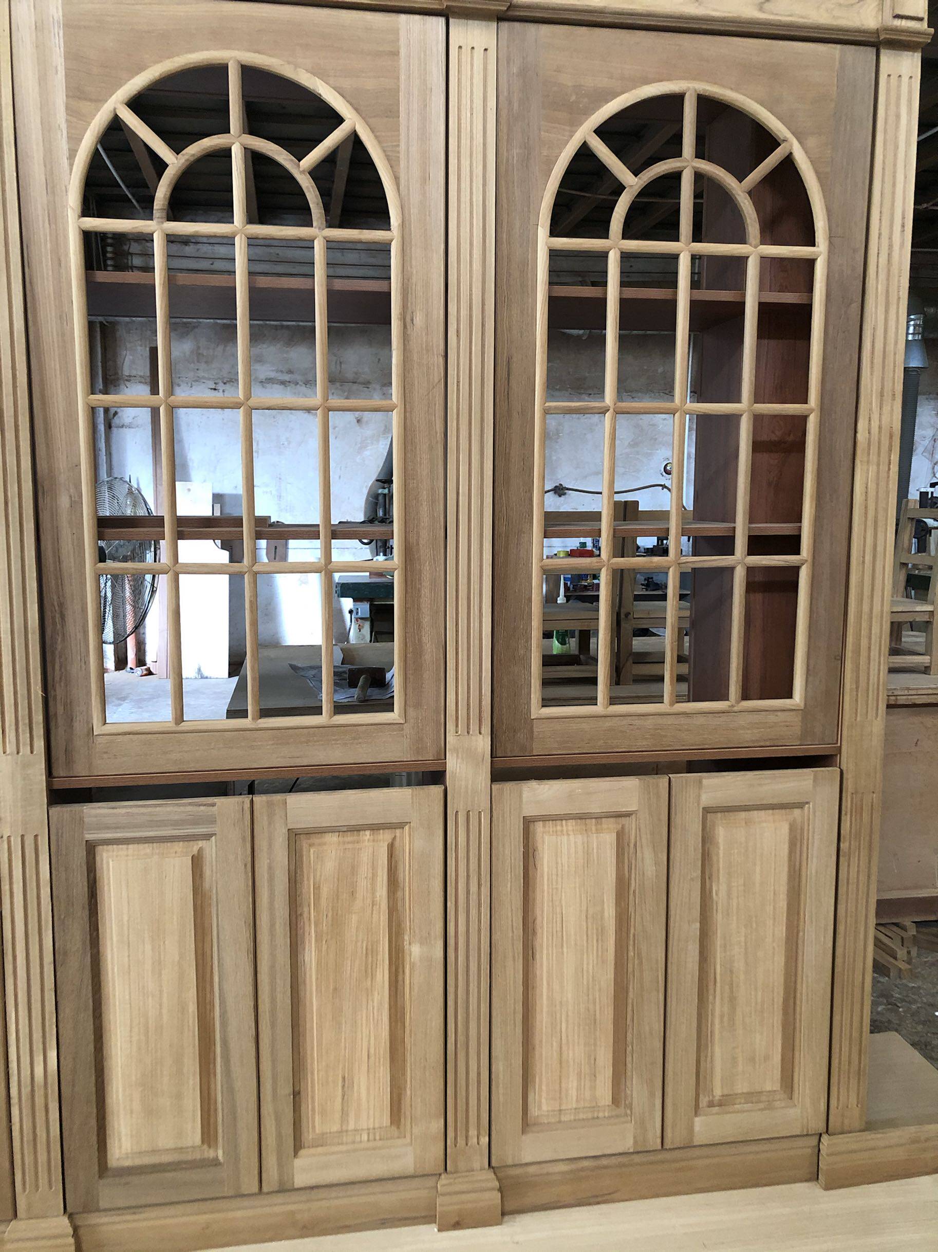 柚木板木定制实木柜酒柜餐边柜茶水柜置物客厅储物柜简约家用厂家