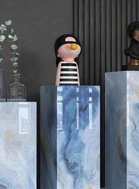 岩板柱子花架墩子石墩立柱客厅玄关过道鱼缸底座摆件