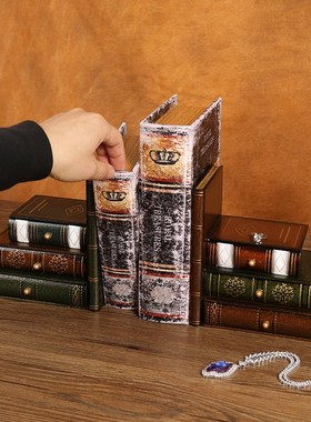 创意复古桌面书挡摆件书房书架办公室装饰品书本夹书立架书靠摆设