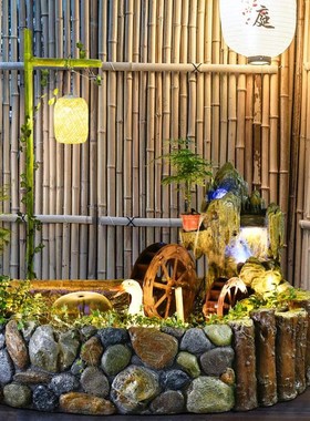 皇礼中式假山流水喷泉鱼缸景观酒店花园庭院阳台会所假山水池摆件