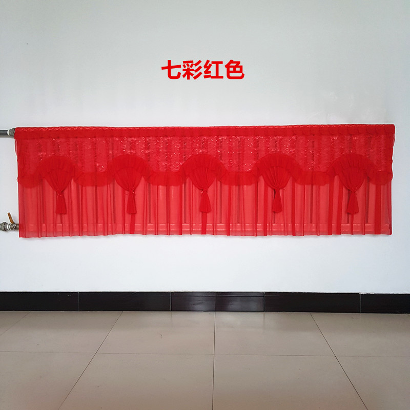 暖气片罩防尘罩蕾丝结婚带喜字暖气外罩防熏黑遮丑新老式暖气盖布