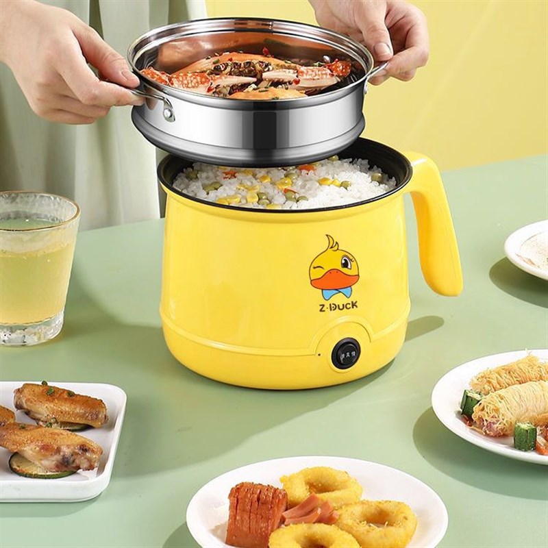 电饭煲电煮蒸煮家用学生宿舍多功能宿舍一体电锅煎炒迷你电热锅