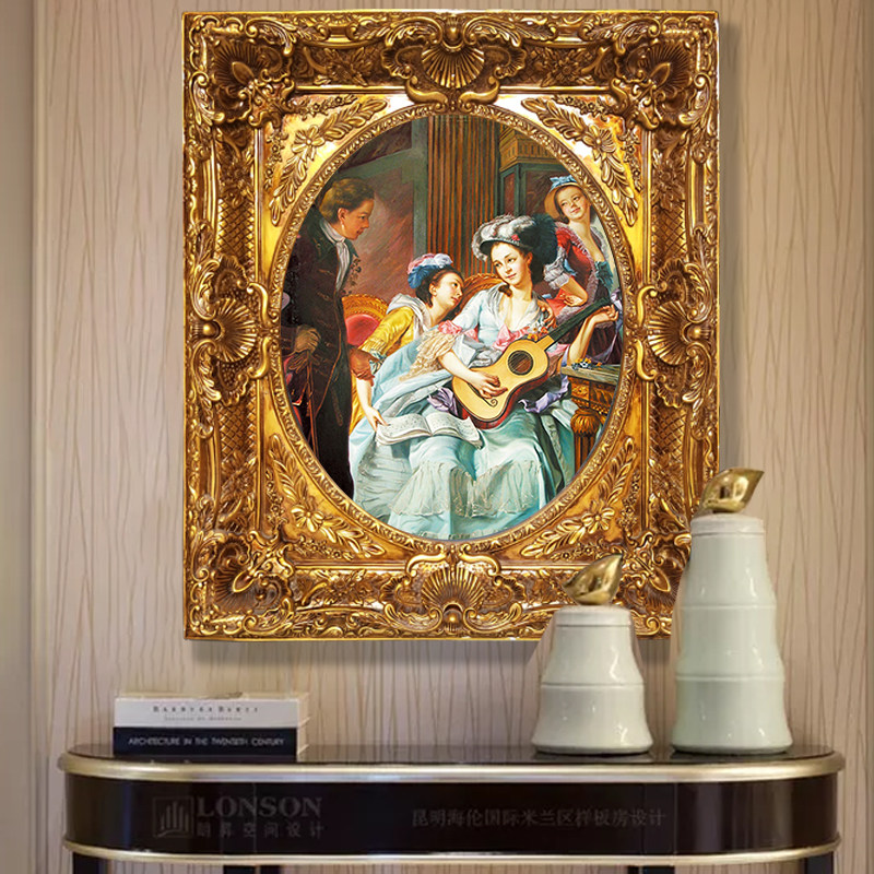 欧式复古油画框相片框影楼结婚照装裱框玄关壁挂婚庆婚礼装饰相框