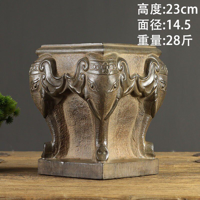山西古建筑天然青石整料仿古雕刻浮雕摆件象形石墩门墩石底座石头