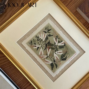 花痕 DECO艺术客厅背景墙卧室玄关复古花卉挂画 木吉设计ART