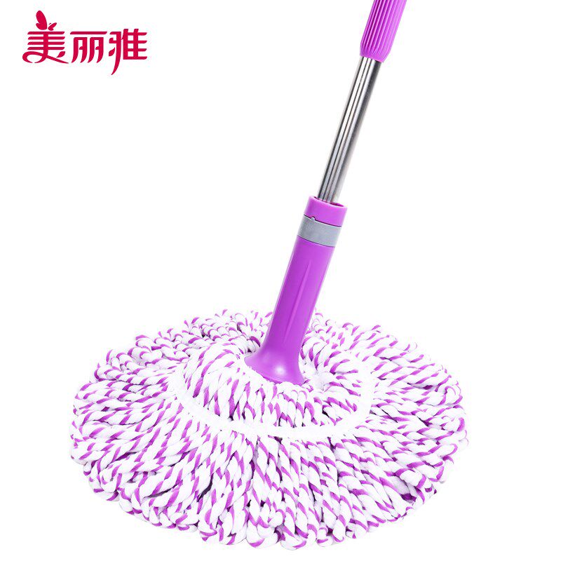 美丽雅旋风拧水拖干湿两用免手洗家用轻巧型墩布不锈钢杆懒人拖布