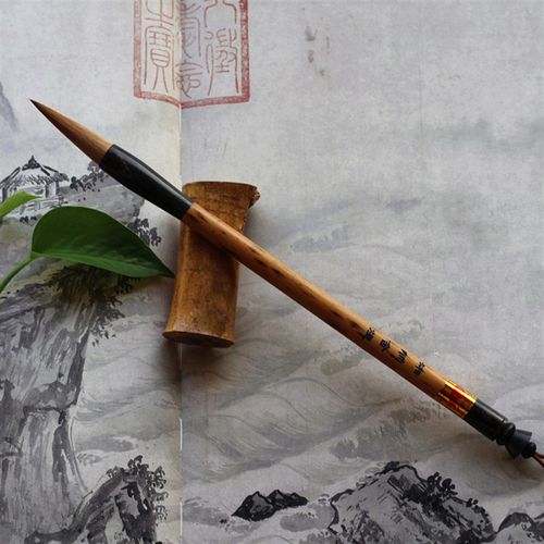 湘竹含烟苘麻胎纯狼大楷狼毫厚重饱满书法小对联春联专业专用毛笔