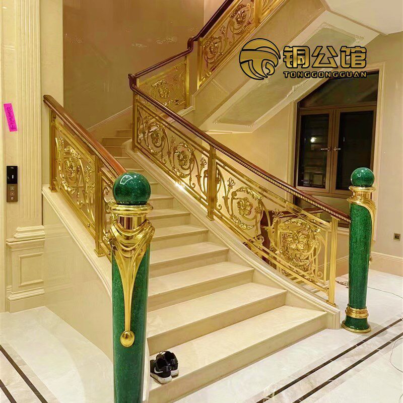 别墅楼梯扶手别墅复式楼栏杆铝合金楼梯扶手家用室内楼梯栏杆护栏