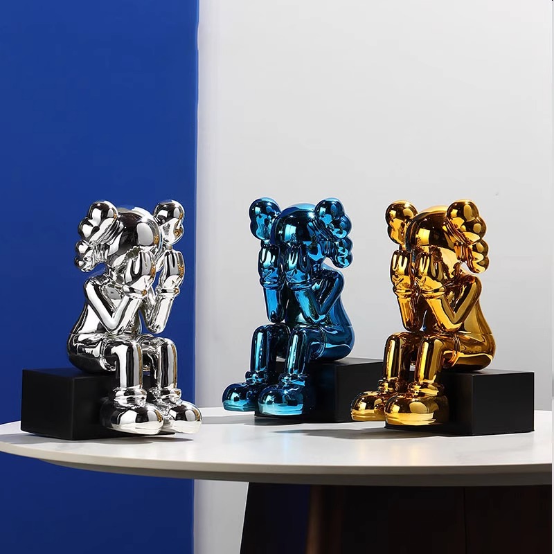 KWS暴力熊雕塑摆件酒店玄关柜客厅电视柜旁落地卡通公仔软装饰品