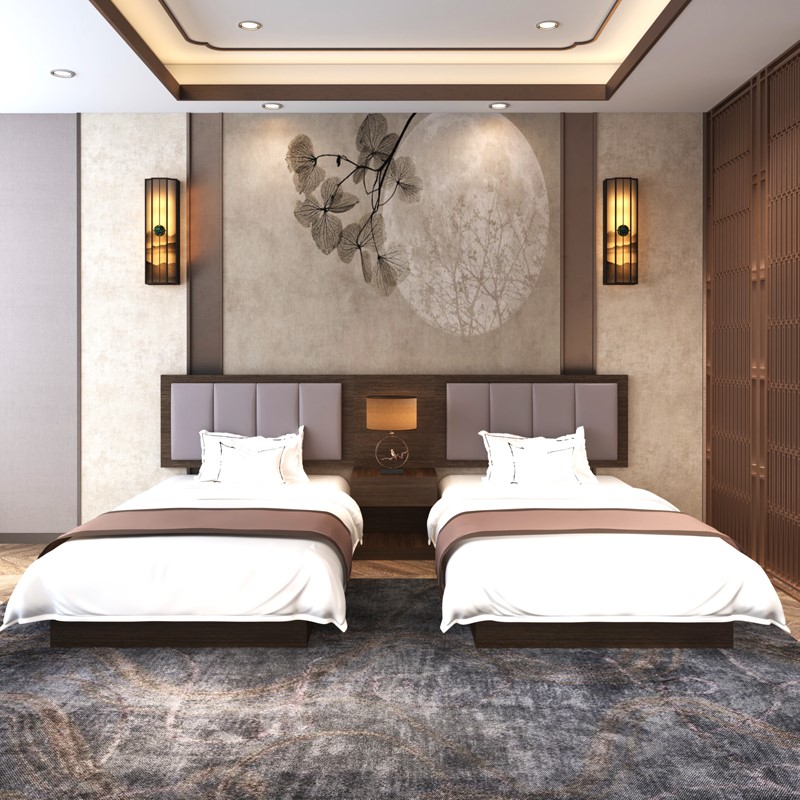 酒店床定制家具标间全套单人间民宿快捷旅馆度假村专用客房宾馆床