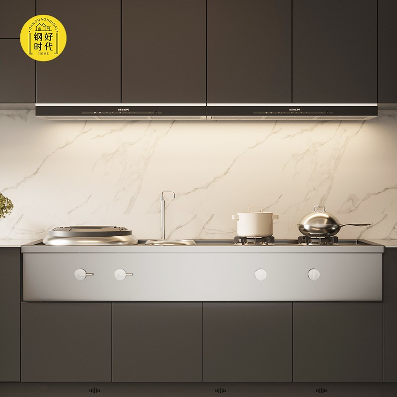 旺厨家宴猛火灶304不锈钢橱柜新型猛火燃气灶橱柜一体