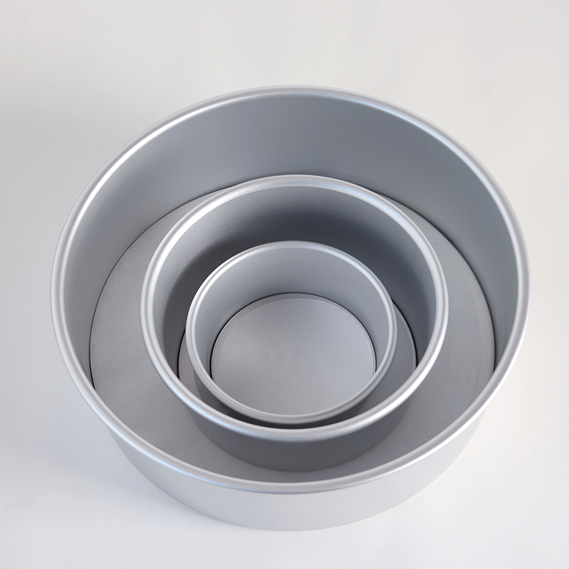 烘焙 8 10 英寸阳极加高圆形活底蛋糕模具戚风蛋糕模防粘心形