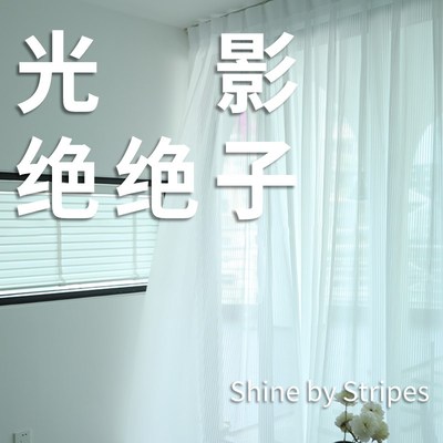 帘目光影绝绝子 竖百叶纱垂直百叶纱客厅卧室阳台飘窗氛围感纱帘