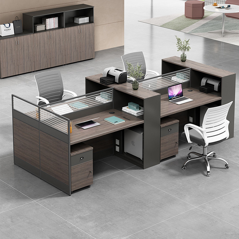 职员办公桌椅组合工位员工简约双人四人位六人位创意办公桌