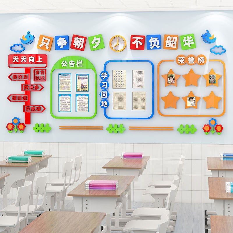 中小学开学布置教室装饰学习园地作品展示公告栏班级文化建设墙贴