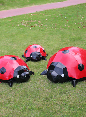 玻璃纤维几何七星瓢虫雕塑样品屋展示中心幼儿园大型甲壳虫卡通动