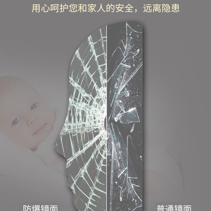 人脸艺术镜子穿衣镜贴墙试衣镜壁挂异形不规则防爆全身镜子免打孔