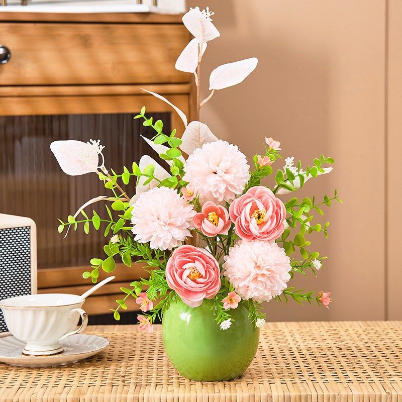 仿真花艺客厅摆设家居餐桌花摆花干花花束摆件玄关装饰品花摆设