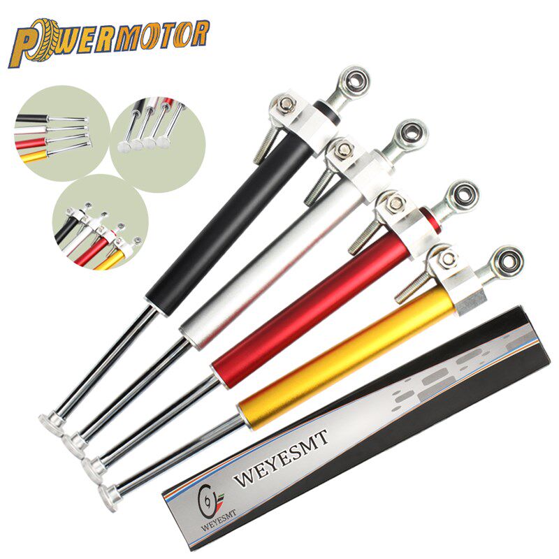 4色通用330MM机车稳定器转向阻尼器铝合金减震器方向阻尼器配件