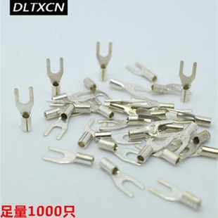 UT1.5 3平方1000只 3叉形冷压端头裸端子铜鼻子线耳1.5