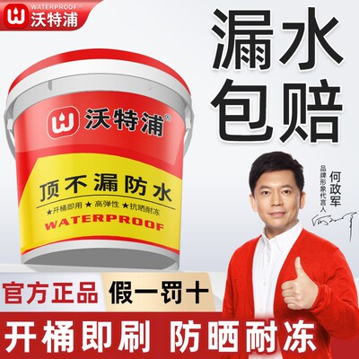 沃特浦顶不漏防水胶补漏裂缝渗水楼顶屋顶补漏材料房顶防水涂料