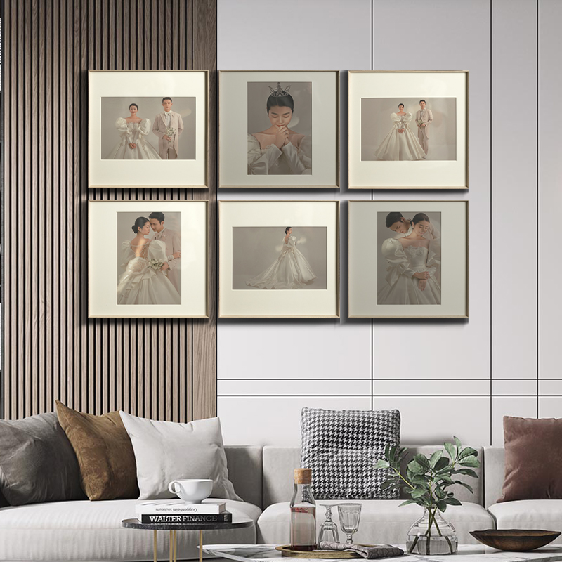 高端婚纱照相框相册摆台挂墙影楼一体套装结婚定制婚礼照片墙制作