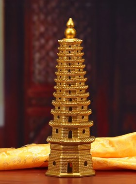 陶瓷文昌塔摆件男孩女孩通用九层13层十三层办公室桌面书桌装饰品