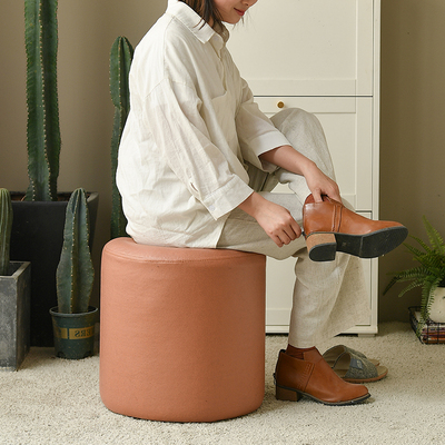 门口换鞋凳家用玄关进门凳可坐穿鞋凳实木沙发凳试衣间鞋凳圆墩子