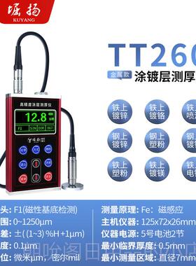 高档堀扬TT230涂层测厚仪铁基铝基镀防火涂检料防厚腐层锌油漆膜