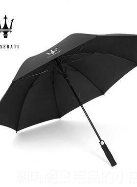 高档玛e莎蒂雨伞Mas拉rati原装车折载12骨黑胶防晒防紫外线全自动