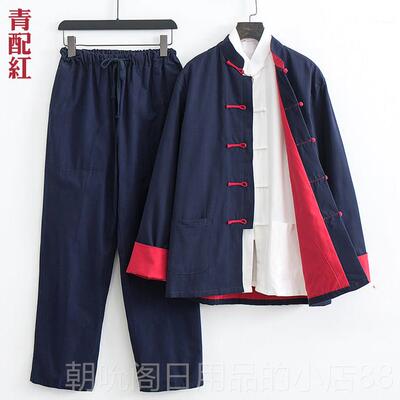 高档功夫装中式小装男套装三件套汉叶问服咏春李龙同款唐太极服武